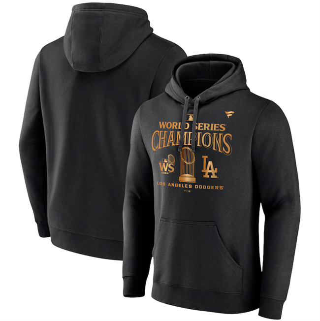 Men's Black Los Angeles Dodgers 2024 World Series Champions Locker Room Parade Pullover Hoodie